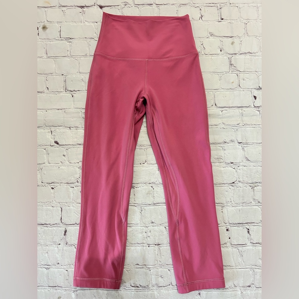 Lululemon Align Leggings 21” Double Lined Size 2 XS Pink Blossom Yoga Crop - Picture 3 of 8